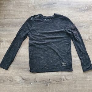 Y2K MARC ECKO CUT & SEW LONG SLEEVE HEATHERED GREY SHIRT Medium